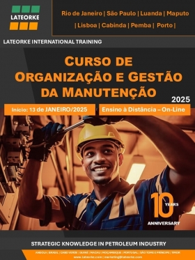 CURSO DE ORGANIZAÇÃO E GESTÃO DA MANUTENÇÃO - On-Line - LATEORKE - Energy Business School