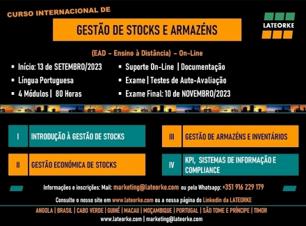 CURSO INTERNACIONAL DE GESTÃO DE STOCKS E ARMAZÉNS - LATEORKE - Energy Business School